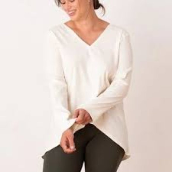 A Day Tops - A Day Let Loose linen top Coconut color lagenlook popover